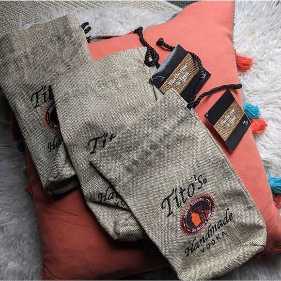 Tito's Vodka Other - Burlap Gift Bags (x3)